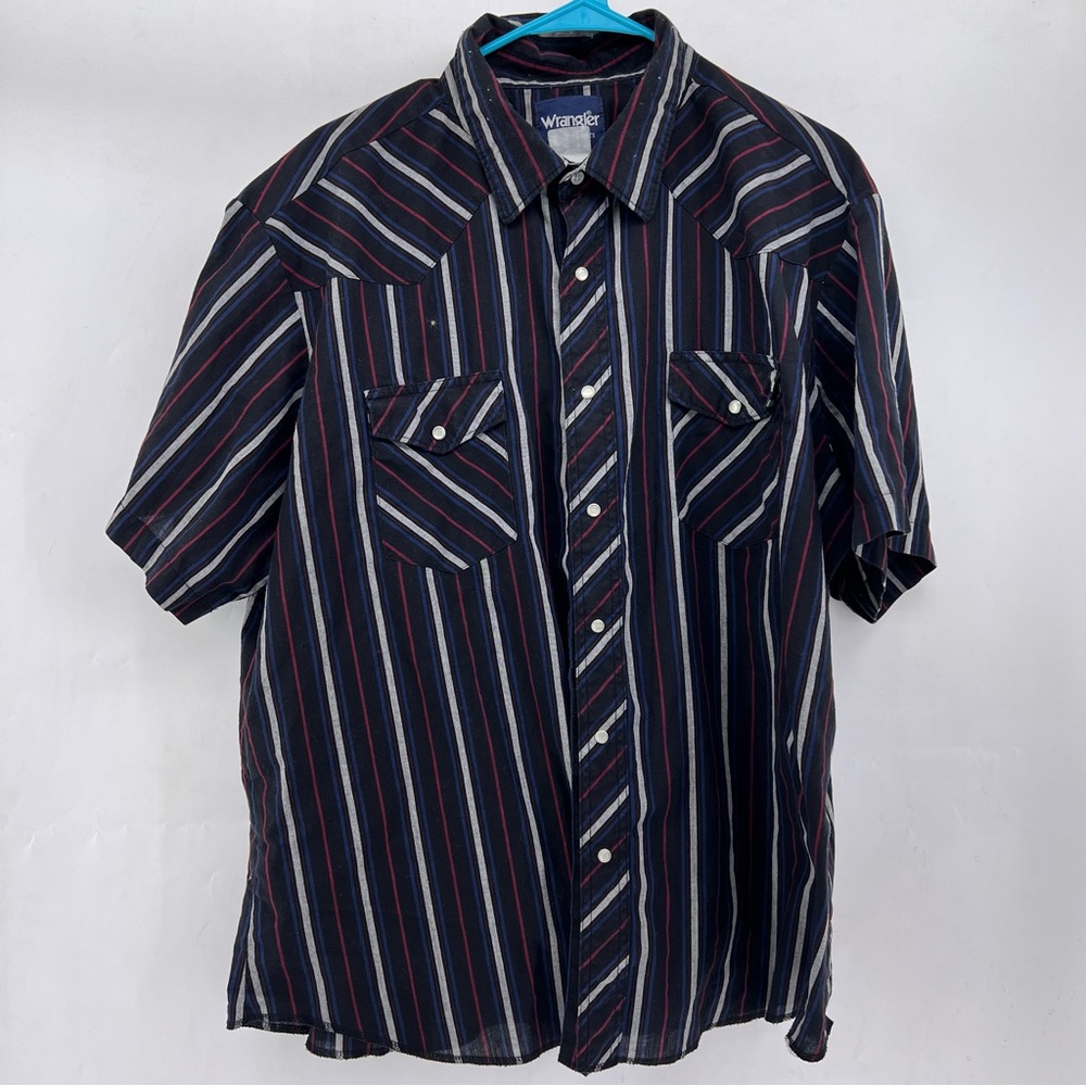 Wrangler mens large striped shirt